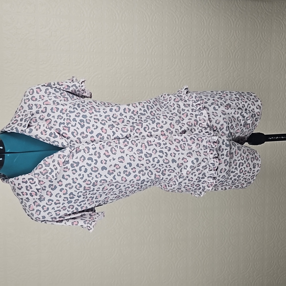 Jaclyn Intimates - Pink and gray ,animal print, shorts and top ,pajama set